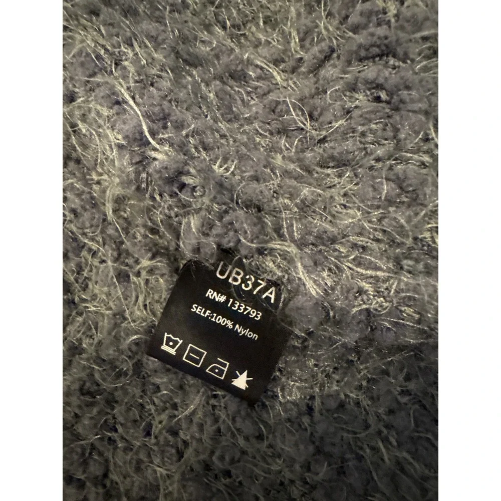 POL Long Boucle‎ Knit Cardigan Gray Open Front Cozy Women